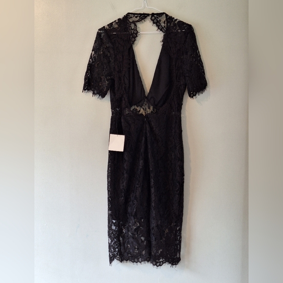 Passionate Heart Black Lace Midi Dress - M - Picture 11 of 12